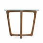 Other tables - Cerah - Solidwood Side Table with Glass Top - ALANKARAM
