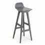 Chaises - Inalt - Chaise haute / de bar en PU bleu gris foncé - ALANKARAM