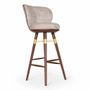 Chaises - Bhrami - Chaise haute en bois avec PU doré - ALANKARAM