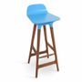 Chaises - Inalt - Chaise haute / de bar en PU bleu ciel - ALANKARAM