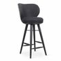 Chaises - Bhrami - Chaise haute en bois teinté noir - ALANKARAM