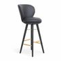 Chaises - Bhrami - Chaise haute en bois teinté noir - ALANKARAM