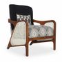 Chairs - Egri - Teakwood Lounge Chair with Rattan - ALANKARAM