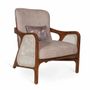 Chairs - Egri - Teakwood Lounge Chair with Rattan - ALANKARAM
