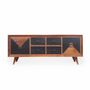 Cutlery set - Gurvi - Teakwood Cutlery Unit with Black Color - ALANKARAM