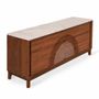 Chests of drawers - Holvi Teakwood Storage Unit with Traditional Desgin on Front - ALANKARAM