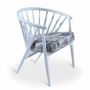 Chambres d'enfants - Hloma - Chaise de salle à manger en bois massif avec tissu imprimé - ALANKARAM