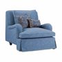 Sofas - Inggris - Blue Fabric Sofa - ALANKARAM