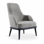 Chairs - Iyi - Lounge Chair with Grey Fabric - ALANKARAM