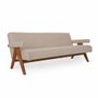 Sofas - Jeanneret - Three Seater Teakwood Sofa - ALANKARAM