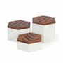 Boîtes de rangement - Kosa - Coffrets multifonctions en teck avec revêtement PU blanc - ALANKARAM
