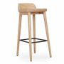 Chaises - Koyu - Chaise haute / de bar en bois massif - ALANKARAM