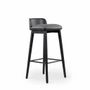 Chaises - Chaise haute / de bar Koyu en similicuir - ALANKARAM