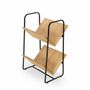 Bookshelves - Lektura - Metal Magazine Rack with Solidwood - ALANKARAM