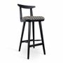 Chairs - Oriq - High / Bar Chair with Black Stain - ALANKARAM