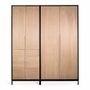Armoires - Armoire Orman en bois massif avec pieds en métal - ALANKARAM