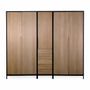 Wardrobe - Orman Solidwood Wardrobe with Metal Legs - ALANKARAM