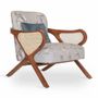 Chaises - Patahi - Chaise longue avec dossier en rotin - ALANKARAM
