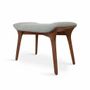 Benches - Phalaka Teakwood Bench with Green Fabric - ALANKARAM
