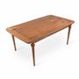 Dining Tables - Piki - Teakwood Dining Table with Hexagonal Artwork - ALANKARAM