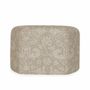 Poufs - Pouf - Ottoman pentagonal en tissu imprimé beige - ALANKARAM