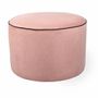 Poufs - Pouf rond en tissu rose - ALANKARAM