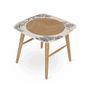 Autres tables - Seni - Table d'appoint en bois massif avec plateau peint en blanc - ALANKARAM