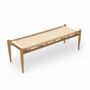 Benches - Tenshi - Solidwood Bench with Off White Rope - ALANKARAM