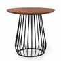 Autres tables  - Torino - Table en métal avec plateau en teck - ALANKARAM