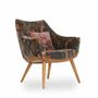 Chairs - Ucho - Lounge Chair With Multicolor Fabric - ALANKARAM