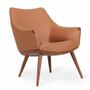 Chaises - Ucho - Fauteuil Lounge en Cuir Beige - ALANKARAM