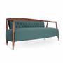 Sofas - Uru - Three Seater sofa With Brass Capping - ALANKARAM