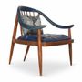 Chaises - Vakra - Fauteuil Lounge avec Teinte Bleue - ALANKARAM