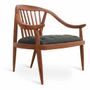 Chairs - Vakra - Teakwood Lounge Chair - ALANKARAM