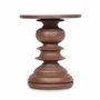 Decorative objects - Wooden Candle Stand, Russet Brown Color - ALANKARAM