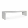 Bancs - Banc en bois massif Xarak de couleur blanche - ALANKARAM