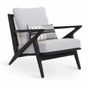 Chaises - Chaise Z - Chaise longue en tissu gris - ALANKARAM