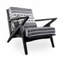 Chairs - Z-Chair - Lounge Chair with Multicolor Fabric - ALANKARAM