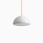 Ceiling lights - BULB - Minimalist Hemisphere Ceiling Lamp in Glass with Colored Cable - MOR