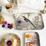 Trays - Jacamar emerald enamelled tray - PARADISIO IMAGINARIUM