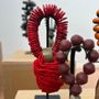 Sculptures, statuettes and miniatures - Prayer bead sculpture in African amber and Bronze - STUDIO JULIA ATLAS