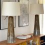 Ceramic - Conical sculpted table lamp - FUOCO collection - DI VINCENZO POUJOULA