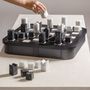 Design objects - Large Chess Set by Giobagnara in Monogram Leather and Marble - ELIE SAAB MAISON