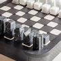 Design objects - Large Chess Set by Giobagnara in Monogram Leather and Marble - ELIE SAAB MAISON