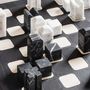 Design objects - Large Chess Set by Giobagnara in Monogram Leather and Marble - ELIE SAAB MAISON