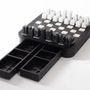 Design objects - Large Chess Set by Giobagnara in Monogram Leather and Marble - ELIE SAAB MAISON