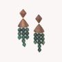Jewelry - 3 rows post earrings - Aventurine - NATURE BIJOUX