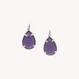 Bijoux - Boucles d'oreilles dormeuses goutte violette - Gotborg - NATURE BIJOUX