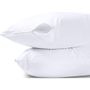 Bed linens - Set of 2 100% Cotton Flannel Pillowcase Protectors 65 x 65 cm - COTON PUR