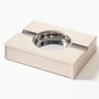 Objets design - Cendrier Maison Monogram de Giobagnara en cuir et palladium poli - ELIE SAAB MAISON